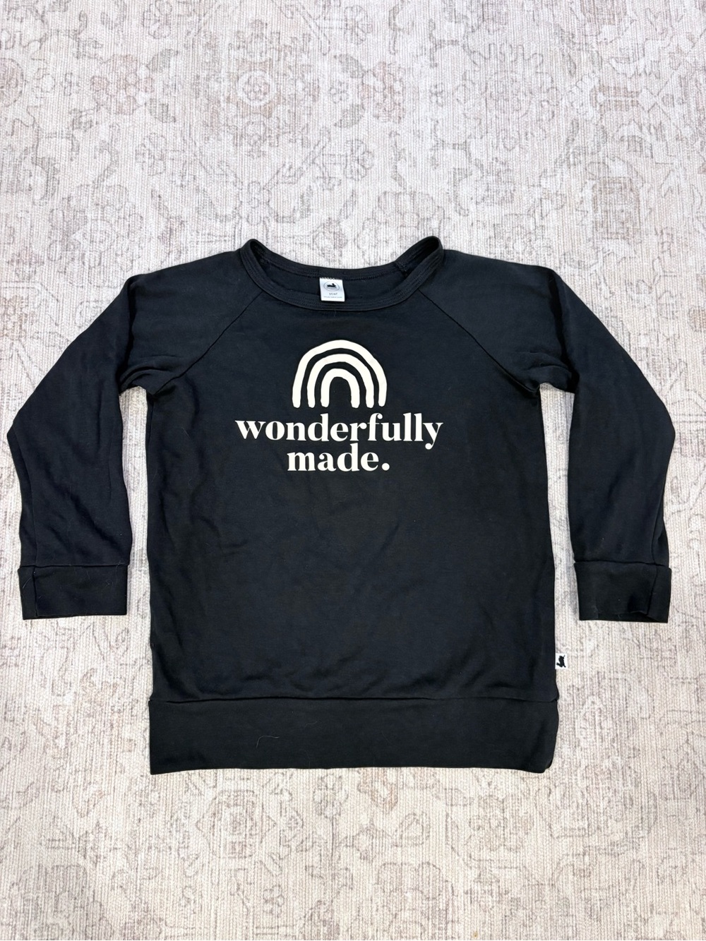 Little & Lively Bamboo Graphic Raglan 5/6T Unisex - Wonderfully Made Rainbow